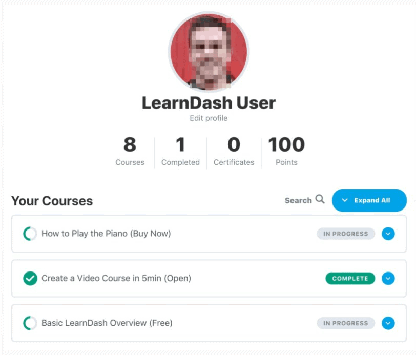 LearnDash-User Profile