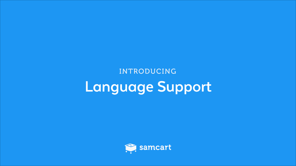 Multilanguage Support Samcart