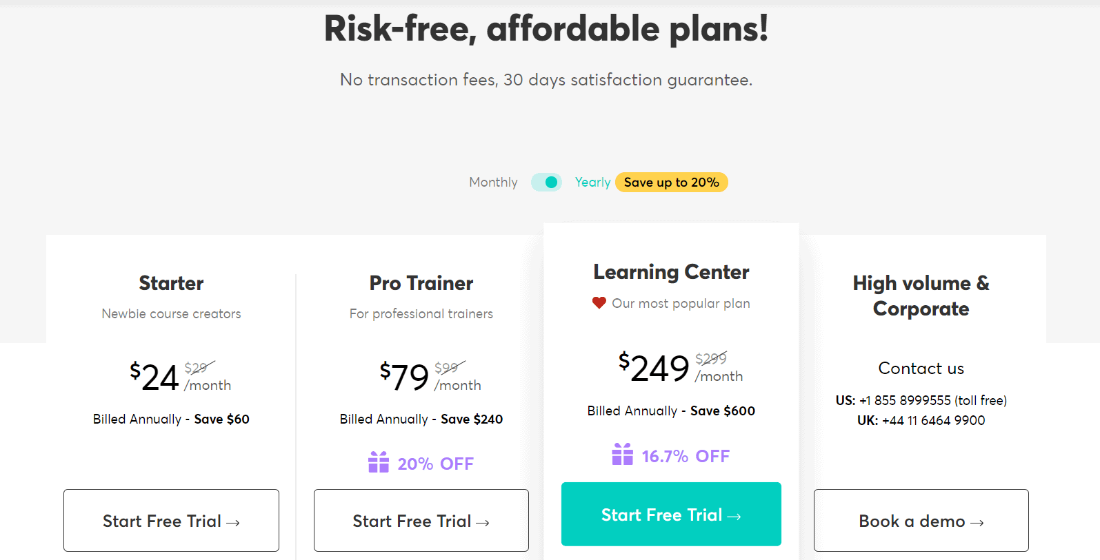 LearnWorlds - Pricing