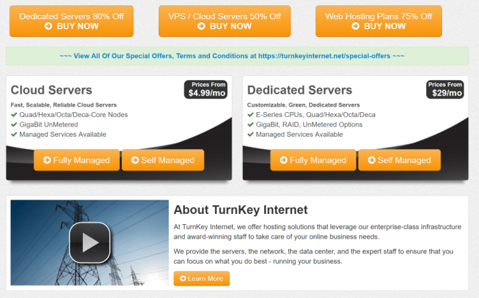 Turnkey Internet Hosting Coupons