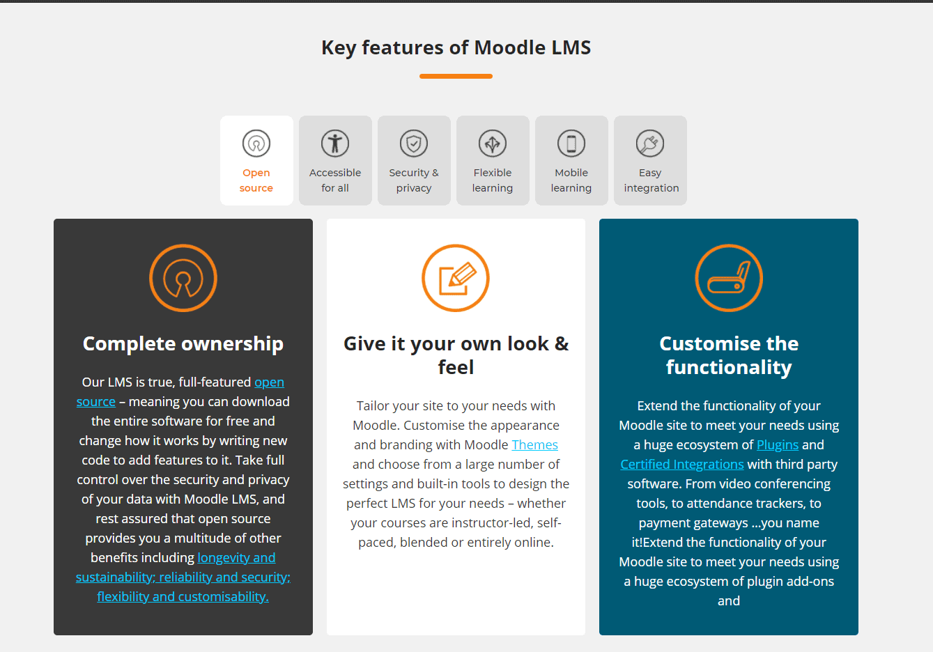 Moodle Key Features-LearnDash vs Moodle