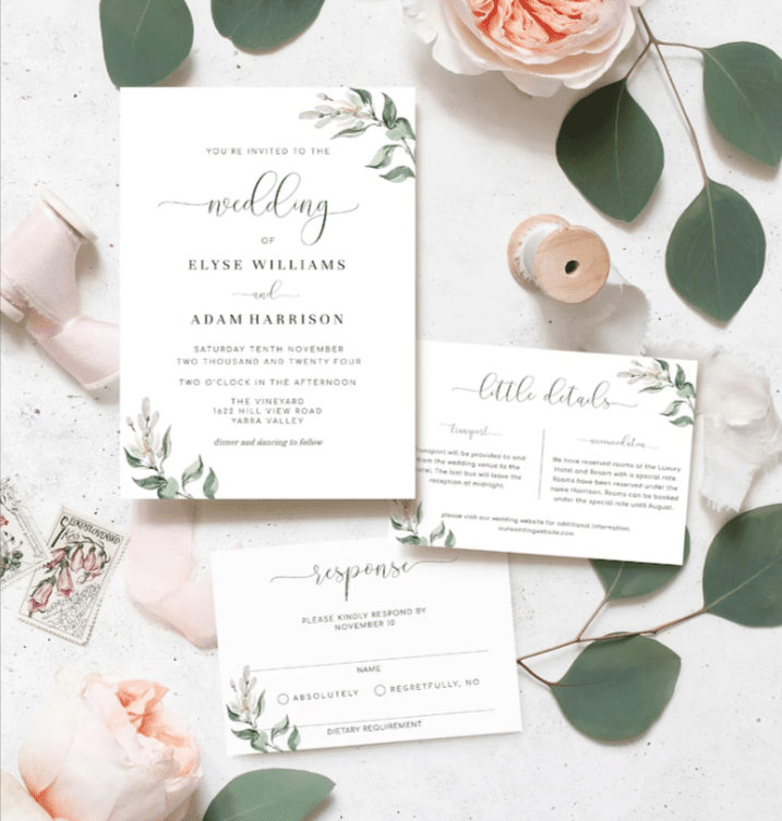 Etsy wedding invitations