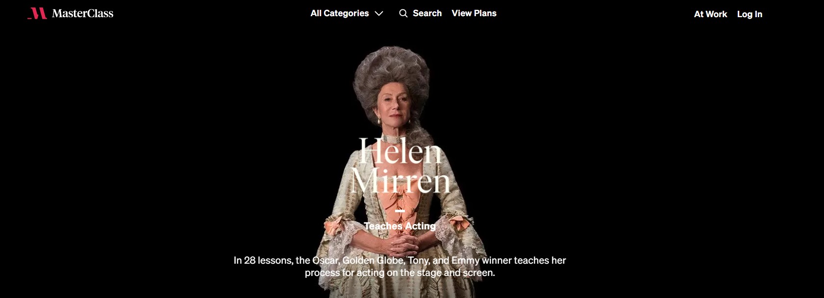 Helen Mirren teaches acting