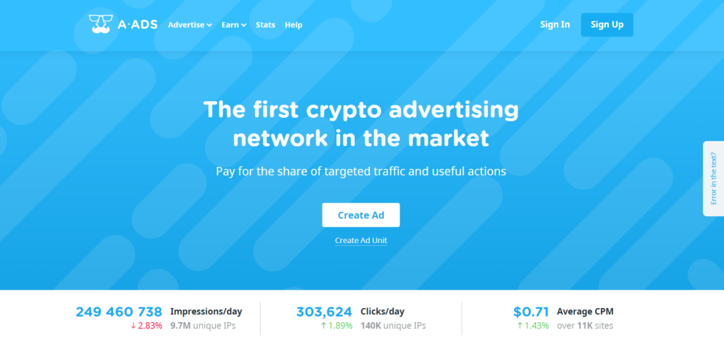 A-ADS- Best Crypto Ad Networks