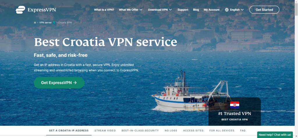ExpressVPN- best croatian VPN