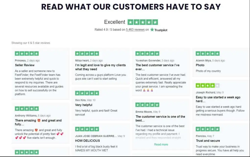 Feetfinder customer reviews
