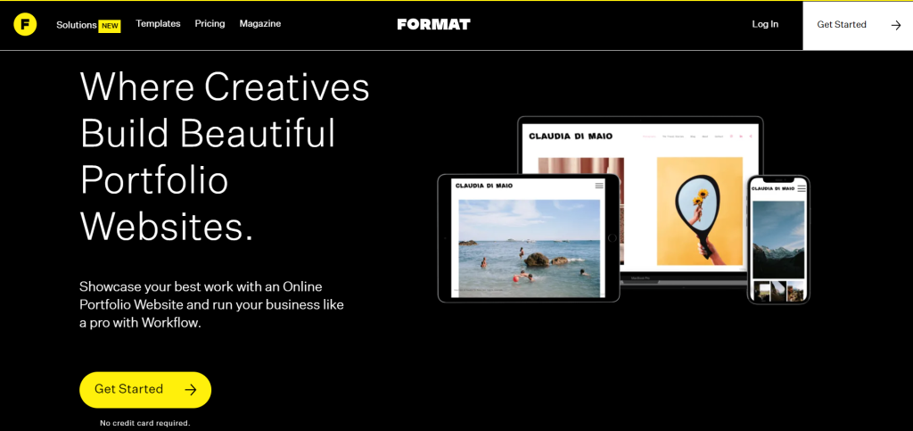 Format : Best Photography Website Builder