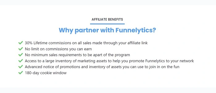 Funnelytics affiliate program benefits