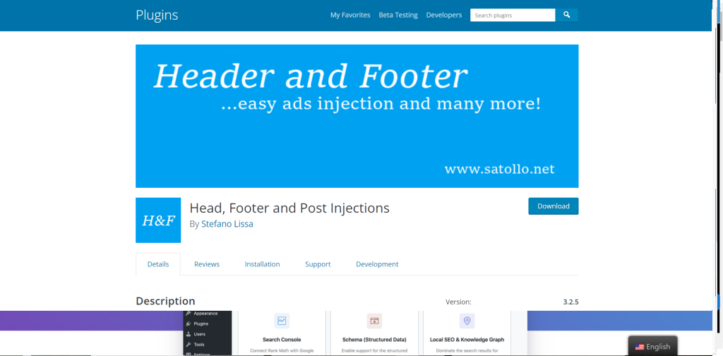 Head, Footer And Post Injections / best SEO Plugin WordPress