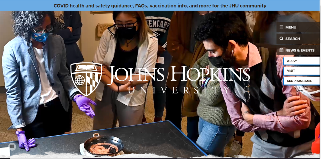 Johns Hopkins University / best college website