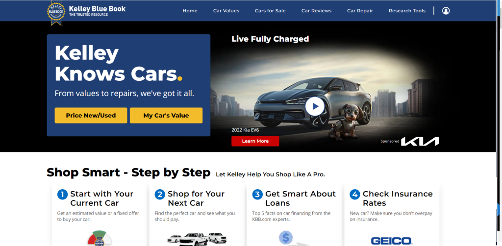 Kelley Blue Book / Best Car Dealer Website 