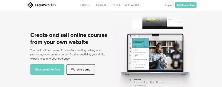 Learnworlds homepage