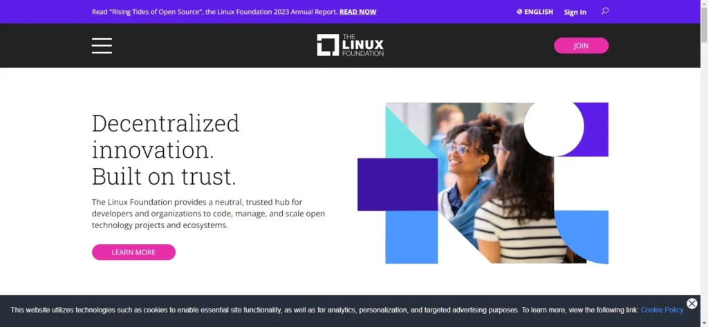 Linux Foundation course homepage