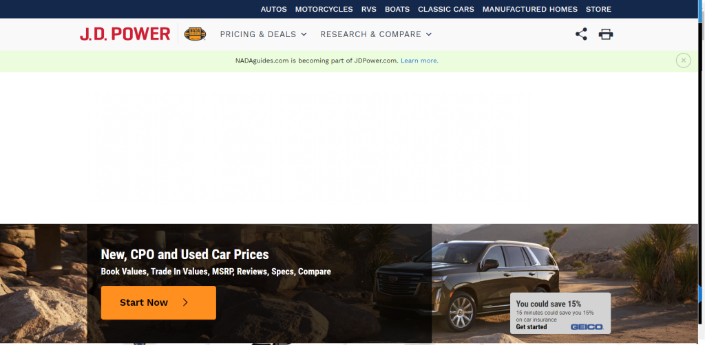 NADAguides / Best Car Dealer Website 