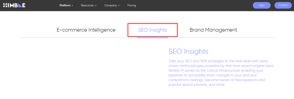 SEO Insights Features