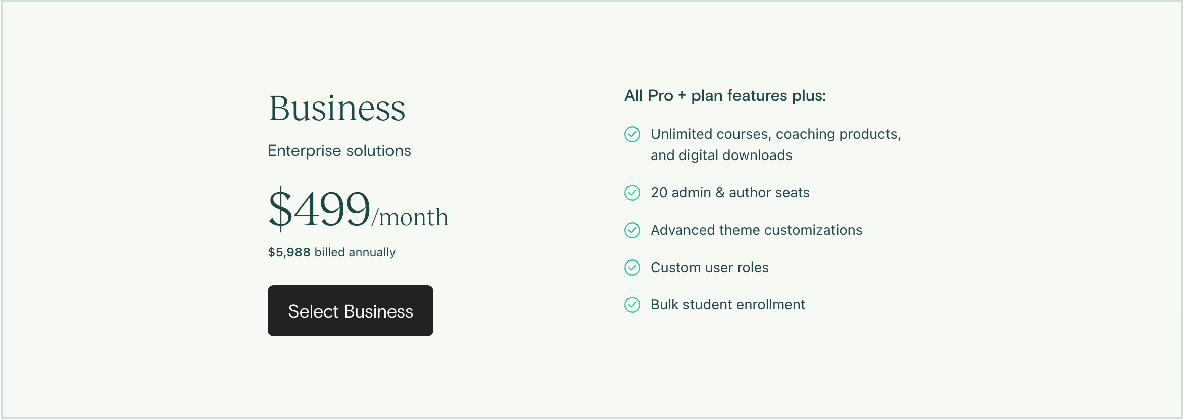 Teachable-Business-Pricing-Plans