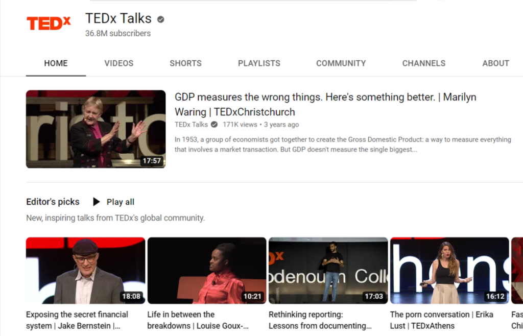 TedX talks- best YouTube channels for businesses