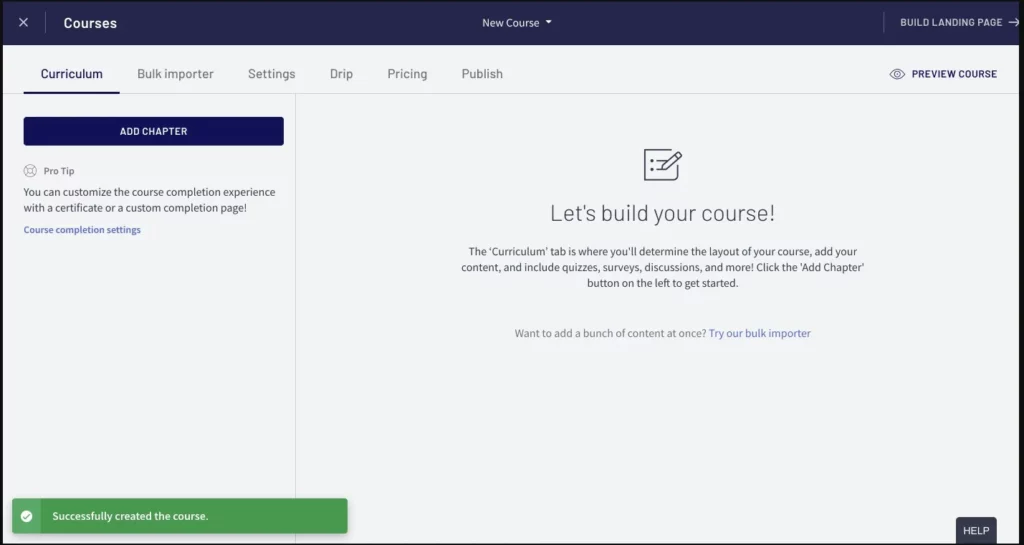 Thinkific course builder