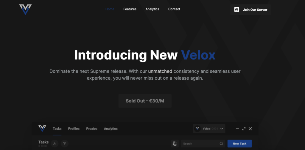 Velox Overview- Best Bots For Yeezy Supply