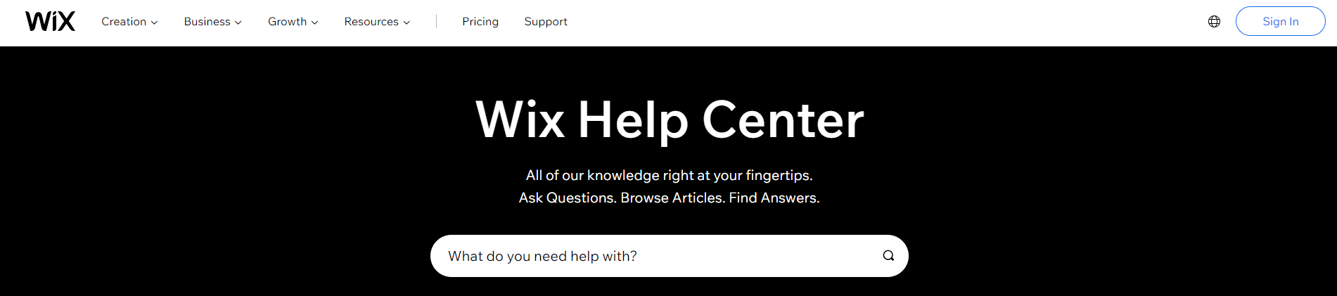 Wix Help Center - Webflow vs Wix