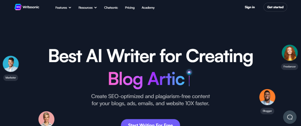 WriteSonic- Best AI writer tools
