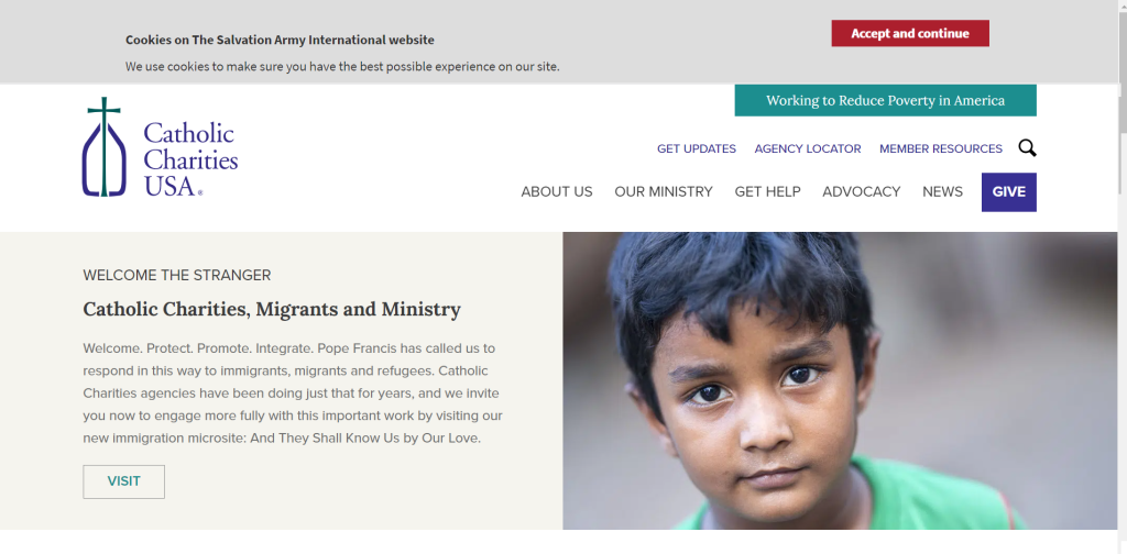 catholic charities /best non-profit websites