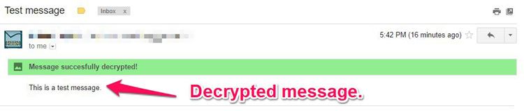Decrypted Email