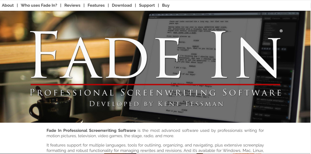 fade in / best screenwriting software