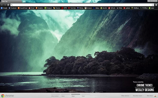 Water's Valley Google Chrome Theme
